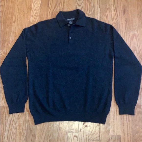 Joseph & Lyman Other - Joseph & Lyman Gray 100% Cashmere Polo Sweater
